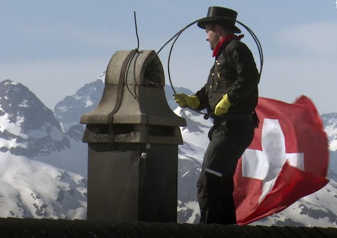 Chimney sweep in Switzerland